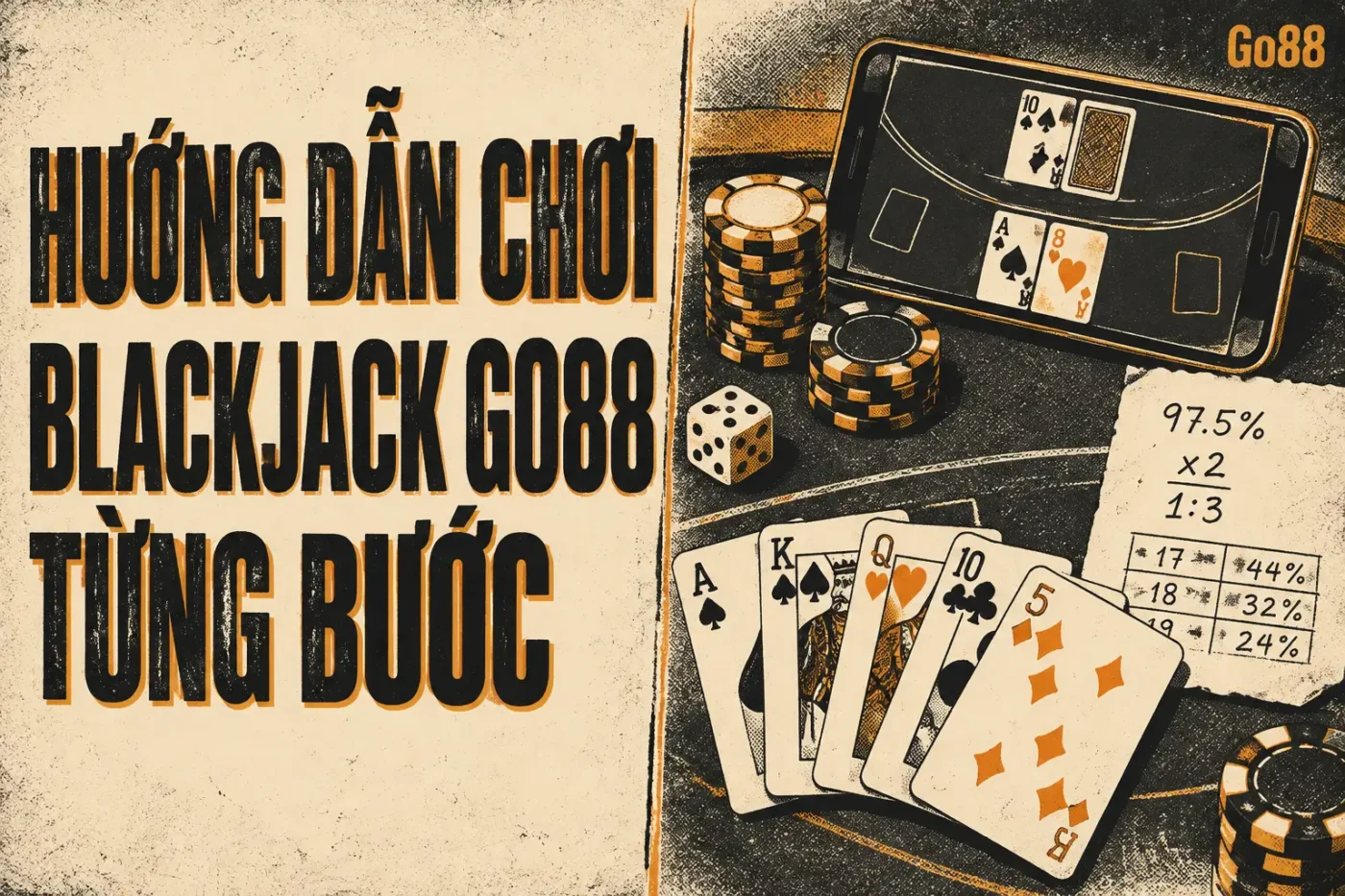 Bạn sẽ làm được thôi, quy trình chơi Blackjack tại Go88 được thiết kế rất trực quan và dễ theo dõi - Blackjack Go88 – Đối