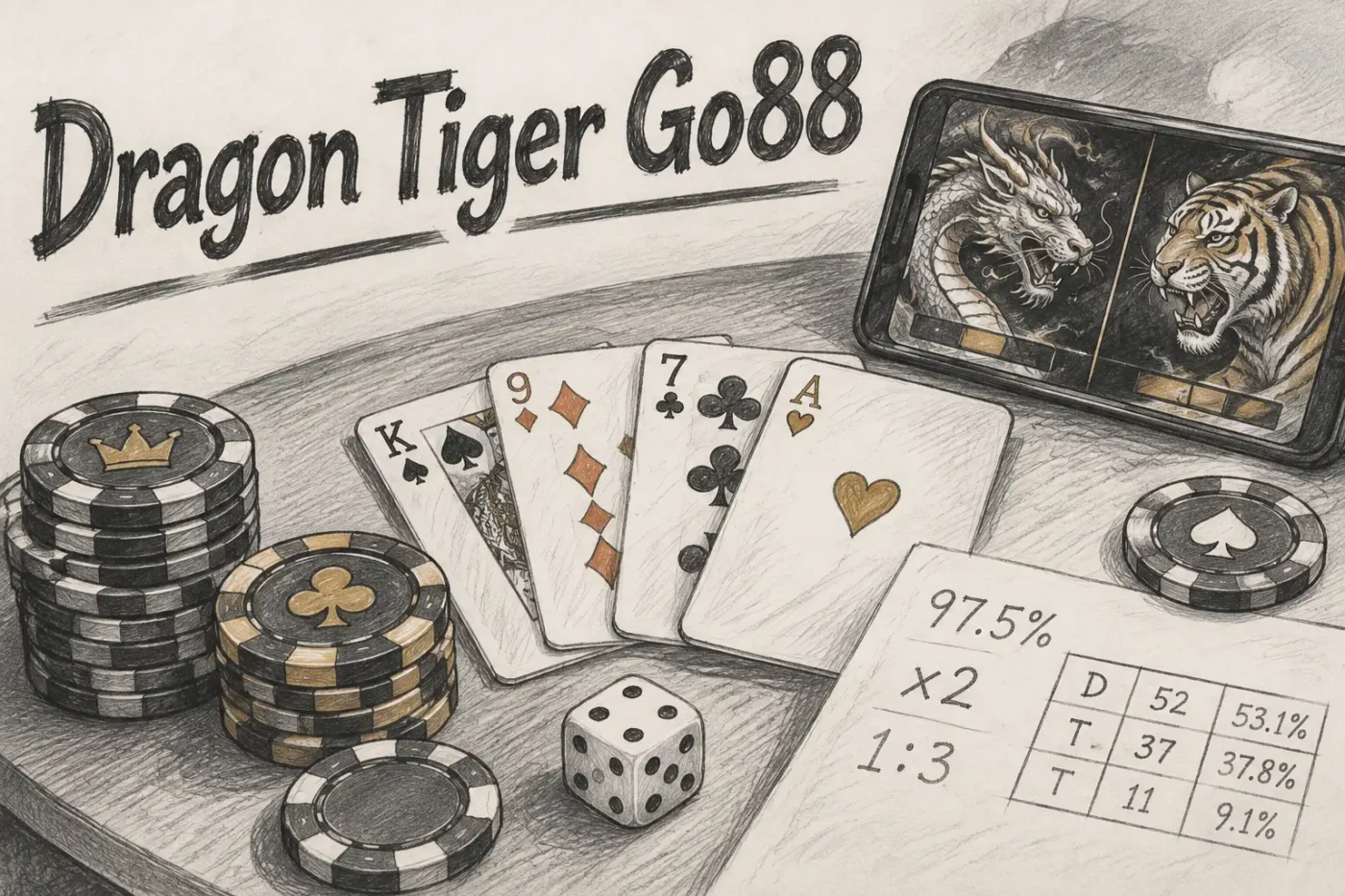Dragon Tiger là trò chơi so bài đơn giản nhất trong thế giới casino trực tuyến - Dragon Tiger Go88 – So Bài Rồng Hổ Nhanh Gọn