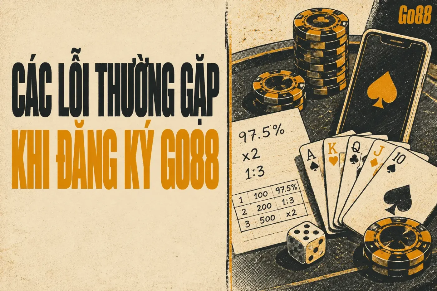 Dù quy trình đăng ký rất đơn giản, nhưng đôi khi bạn vẫn có thể gặp một số lỗi nhỏ - Hướng Dẫn Đăng Ký Tài Khoản Go88 Chi